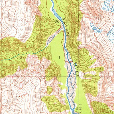 United States Geological Survey Bradfield Canal C-6, AK (1955, 63360-Scale) digital map