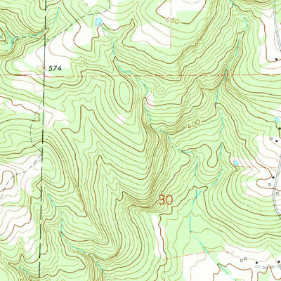 United States Geological Survey Bradford, AR (1968, 24000-Scale) digital map