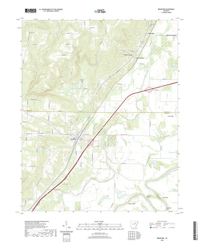 United States Geological Survey Bradford, AR (2020, 24000-Scale) digital map