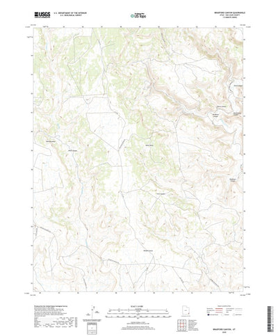United States Geological Survey Bradford Canyon, UT (2020, 24000-Scale) digital map