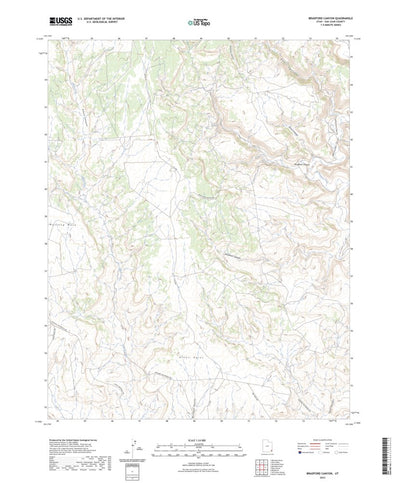 United States Geological Survey Bradford Canyon, UT (2023, 24000-Scale) digital map