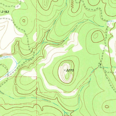 United States Geological Survey Bradford Creek, TX (1971, 24000-Scale) digital map