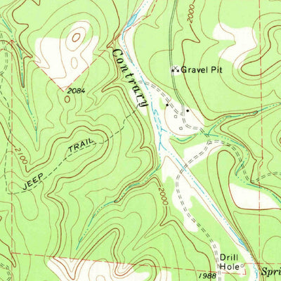 United States Geological Survey Bradford Creek, TX (1971, 24000-Scale) digital map