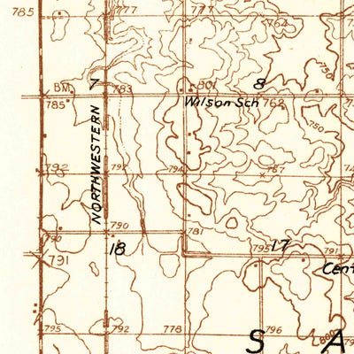 United States Geological Survey Bradford, IL (1933, 48000-Scale) digital map