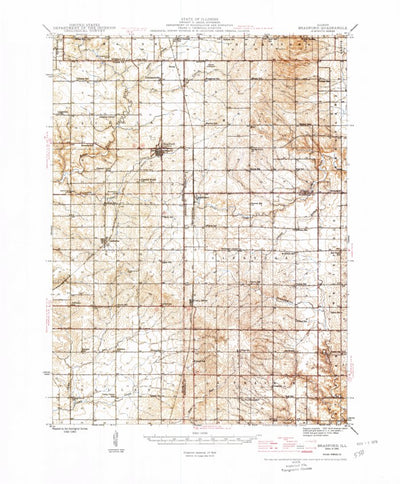 United States Geological Survey Bradford, IL (1945, 62500-Scale) digital map