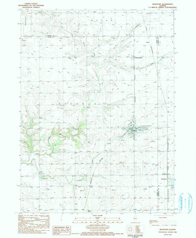 United States Geological Survey Bradford, IL (1983, 24000-Scale) digital map