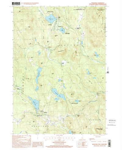 United States Geological Survey Bradford, NH (1998, 24000-Scale) digital map