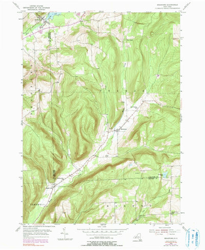 United States Geological Survey Bradford, NY (1953, 24000-Scale) digital map
