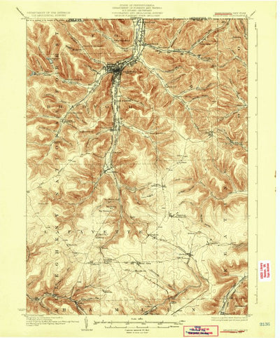 United States Geological Survey Bradford, PA-NY (1926, 62500-Scale) digital map
