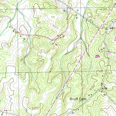 United States Geological Survey Bradford, TN (1954, 24000-Scale) digital map