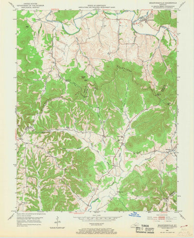 United States Geological Survey Bradfordsville, KY (1952, 24000-Scale) digital map