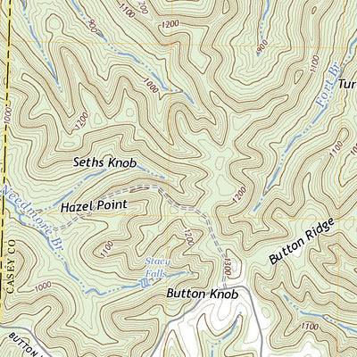 United States Geological Survey Bradfordsville NE, KY (2022, 24000-Scale) digital map