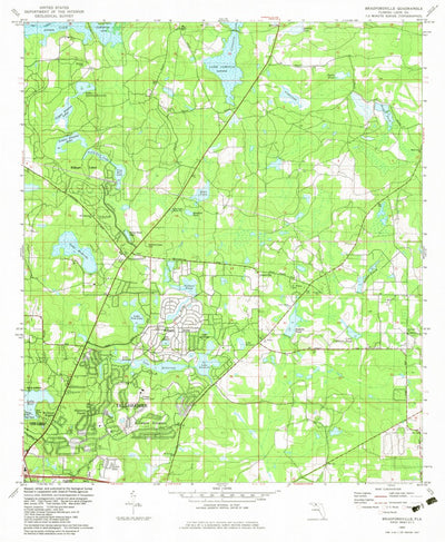 United States Geological Survey Bradfordville, FL (1982, 24000-Scale) digital map