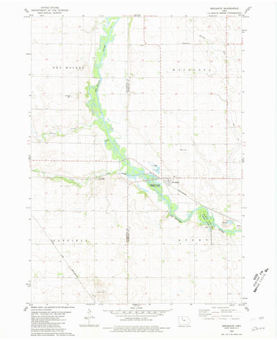United States Geological Survey Bradgate, IA (1980, 24000-Scale) digital map