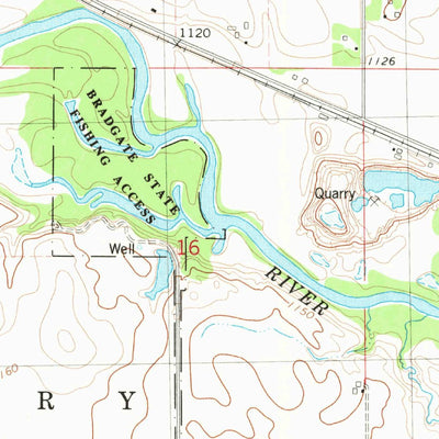 United States Geological Survey Bradgate, IA (1980, 24000-Scale) digital map