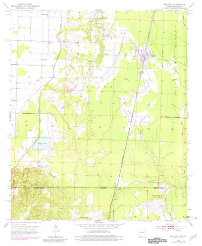 United States Geological Survey Bradley, AR-LA (1952, 24000-Scale) digital map
