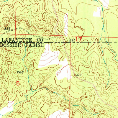 United States Geological Survey Bradley, AR-LA (1952, 24000-Scale) digital map