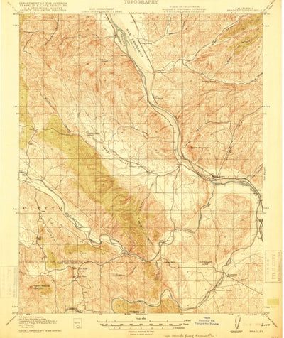 United States Geological Survey Bradley, CA (1919, 62500-Scale) digital map