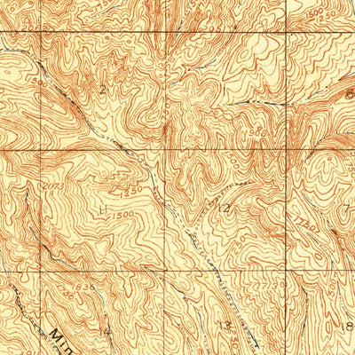 United States Geological Survey Bradley, CA (1919, 62500-Scale) digital map