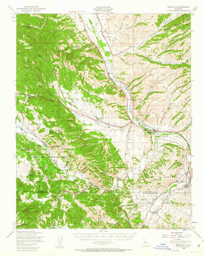 United States Geological Survey Bradley, CA (1948, 62500-Scale) digital map