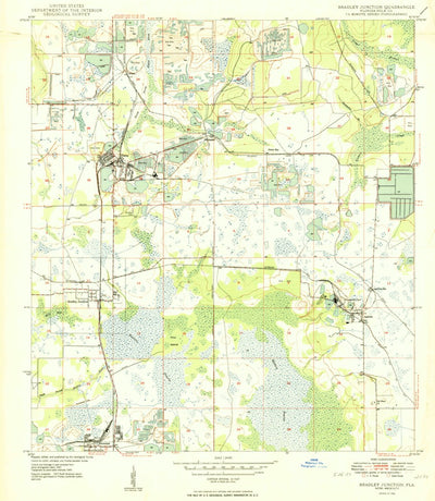 United States Geological Survey Bradley Junction, FL (1950, 24000-Scale) digital map
