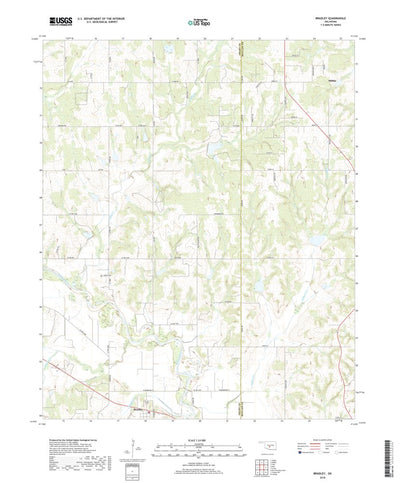 United States Geological Survey Bradley, OK (2018, 24000-Scale) digital map