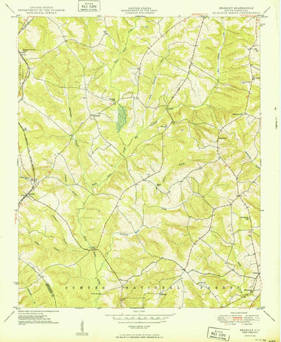United States Geological Survey Bradley, SC (1950, 24000-Scale) digital map