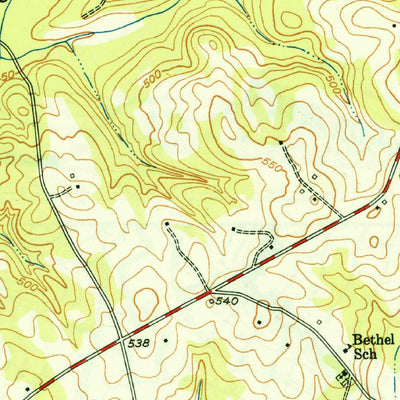 United States Geological Survey Bradley, SC (1950, 24000-Scale) digital map