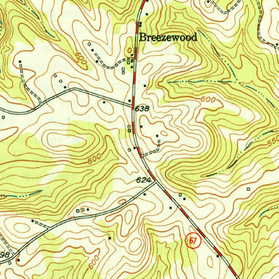 United States Geological Survey Bradley, SC (1950, 24000-Scale) digital map