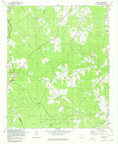 United States Geological Survey Bradley, SC (1978, 24000-Scale) digital map