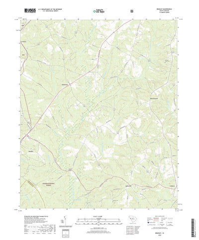 United States Geological Survey Bradley, SC (2020, 24000-Scale) digital map