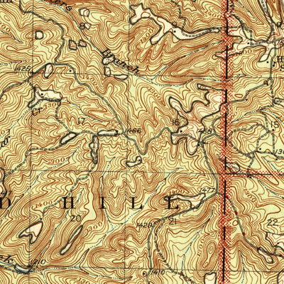 United States Geological Survey Bradleyville, MO (1945, 62500-Scale) digital map