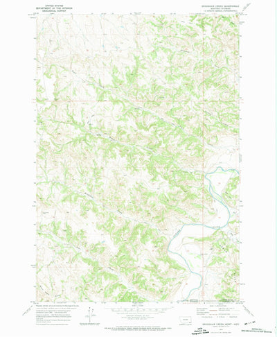 United States Geological Survey Bradshaw Creek, MT-WY (1970, 24000-Scale) digital map
