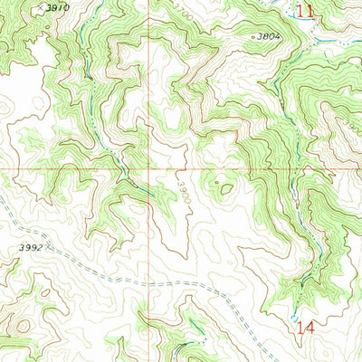 United States Geological Survey Bradshaw Creek, MT-WY (1970, 24000-Scale) digital map