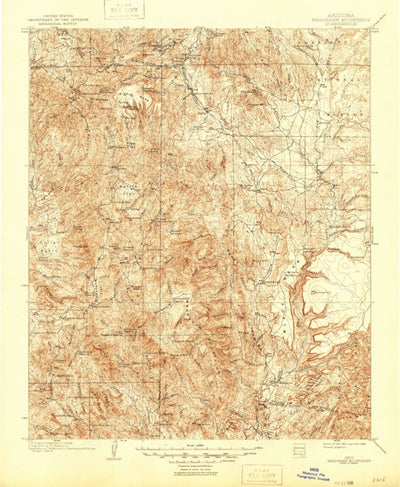 United States Geological Survey Bradshaw Mountains, AZ (1903, 125000-Scale) digital map
