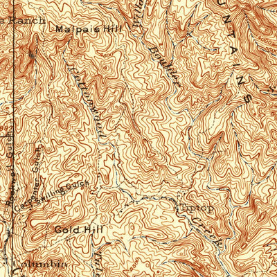 United States Geological Survey Bradshaw Mountains, AZ (1903, 125000-Scale) digital map