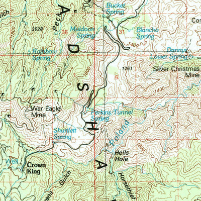 United States Geological Survey Bradshaw Mountains, AZ (1981, 100000-Scale) digital map