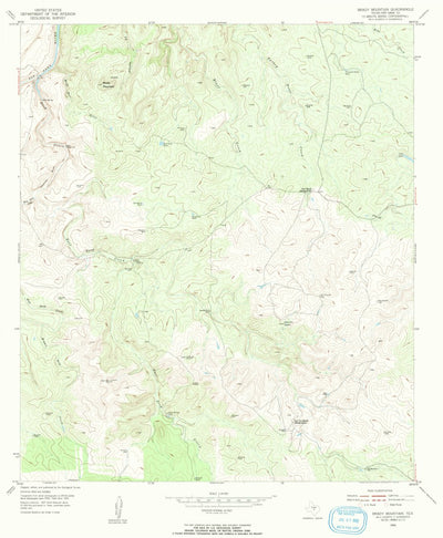 United States Geological Survey Brady Mountain, TX (1955, 24000-Scale) digital map