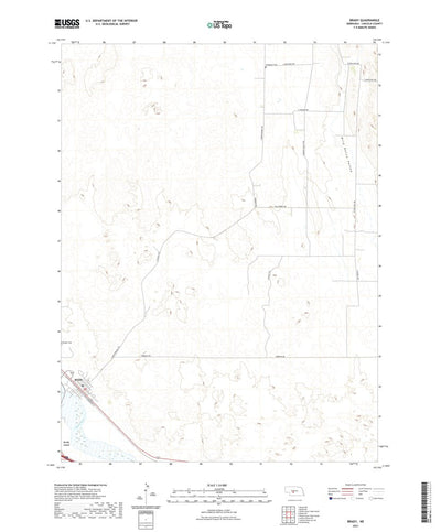 United States Geological Survey Brady, NE (2021, 24000-Scale) digital map