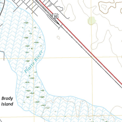 United States Geological Survey Brady, NE (2021, 24000-Scale) digital map
