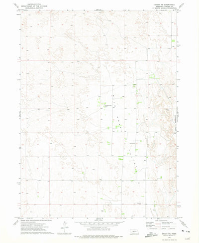 United States Geological Survey Brady NE, NE (1972, 24000-Scale) digital map