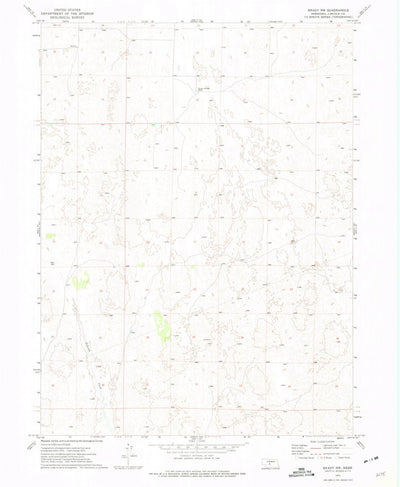 United States Geological Survey Brady NW, NE (1972, 24000-Scale) digital map