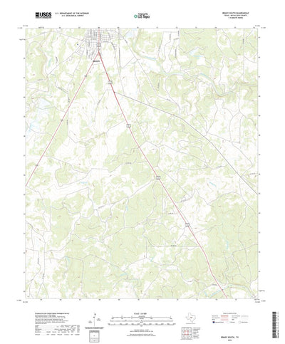 United States Geological Survey Brady South, TX (2022, 24000-Scale) digital map