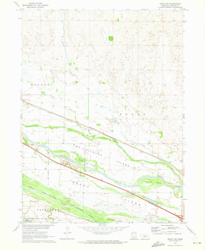 United States Geological Survey Brady SW, NE (1970, 24000-Scale) digital map