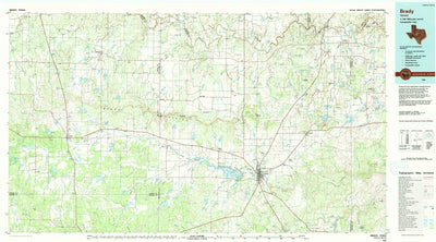 United States Geological Survey Brady, TX (1985, 100000-Scale) digital map
