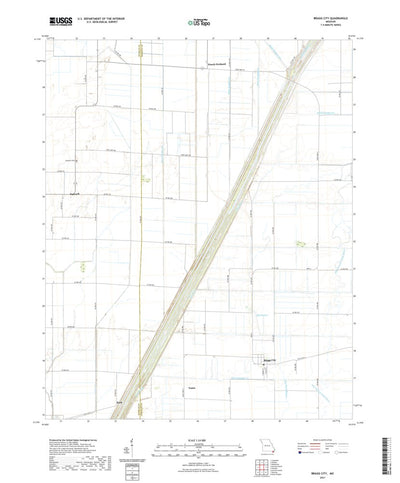 United States Geological Survey Bragg City, MO (2021, 24000-Scale) digital map