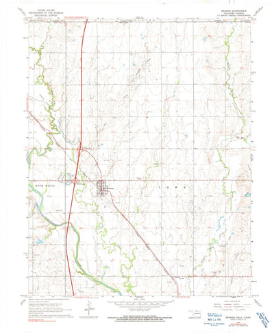 United States Geological Survey Braman, OK-KS (1967, 24000-Scale) digital map