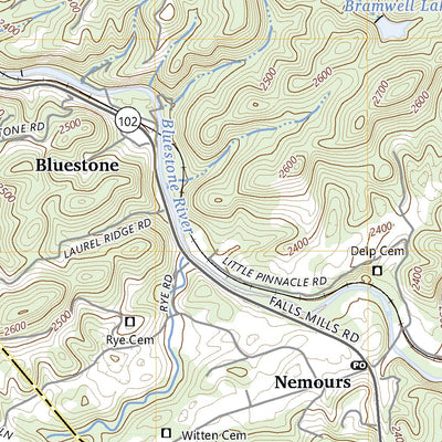 United States Geological Survey Bramwell, WV (2023, 24000-Scale) digital map