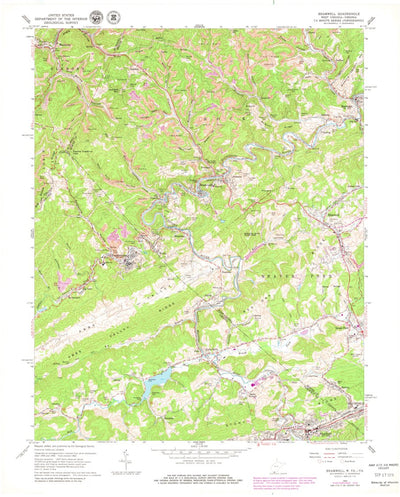 United States Geological Survey Bramwell, WV-VA (1962, 24000-Scale) digital map