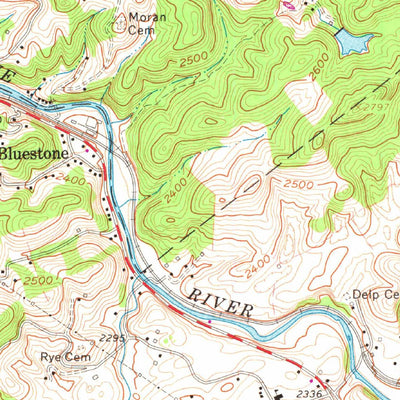 United States Geological Survey Bramwell, WV-VA (1962, 24000-Scale) digital map